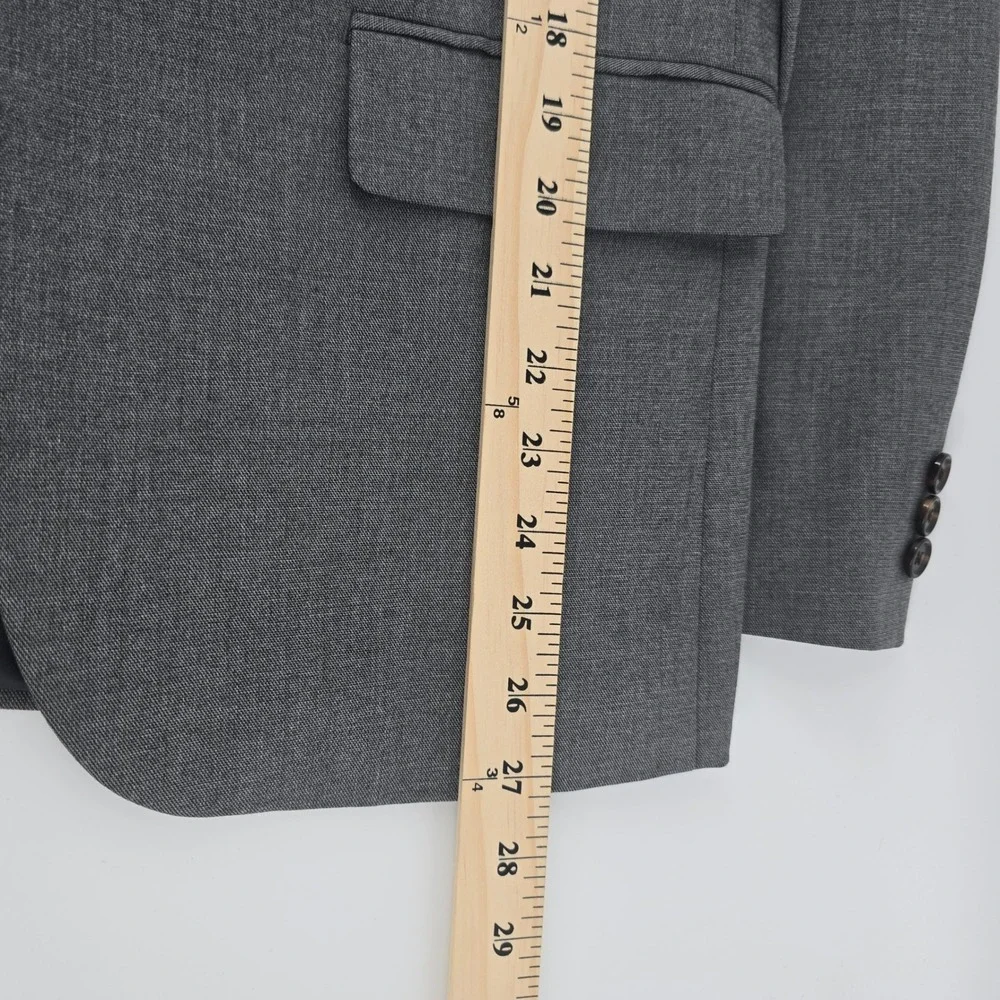 Lauren Ralph Lauren Blazer Mens 18R Grey Two Button Notch Lapel Stretch Jacket